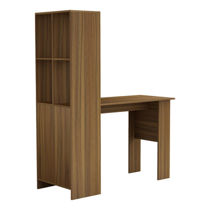 Office bookcase-desk Acumen pakoworld melamine walnut 120x50x150cm