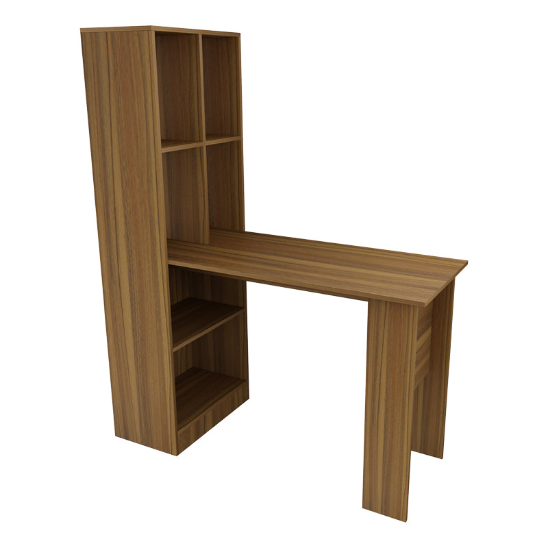 Office bookcase-desk Acumen pakoworld melamine walnut 120x50x150cm