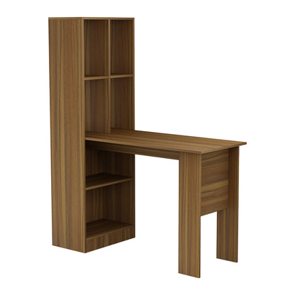 Office bookcase-desk Acumen pakoworld melamine walnut 120x50x150cm