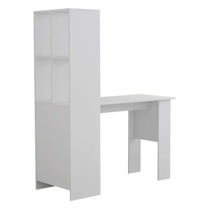 Office bookcase-desk Acumen pakoworld melamine white 120x50x150cm