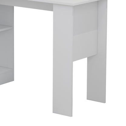 Office bookcase-desk Acumen pakoworld melamine white 120x50x150cm