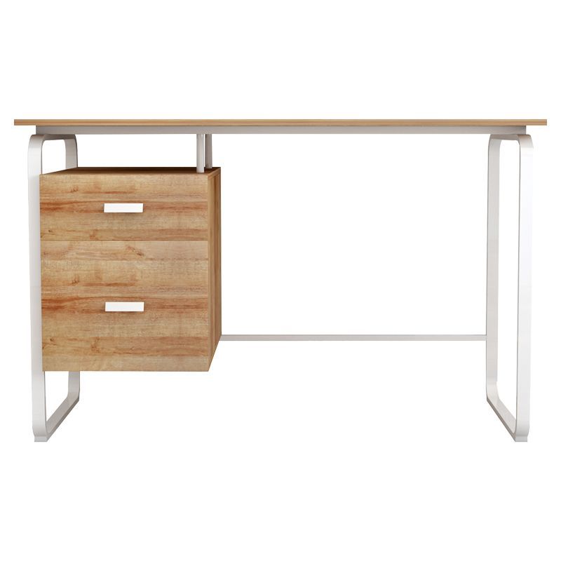 Office desk with drawers Clarity pakoworld melamine natural-white 120x75x75cm
