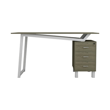 Office desk with drawers Prosper pakoworld melamine natural-white140x60x76cm