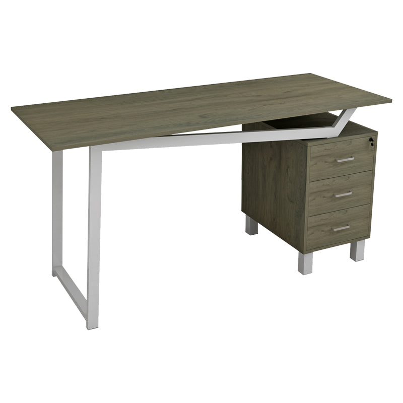 Office desk with drawers Prosper pakoworld melamine natural-white140x60x76cm