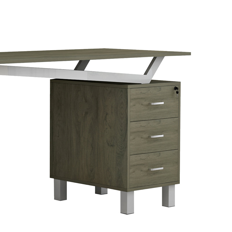 Office desk with drawers Prosper pakoworld melamine natural-white140x60x76cm