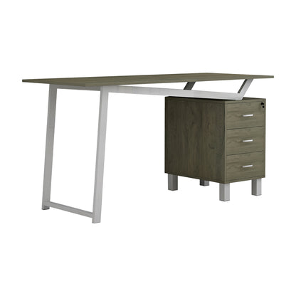 Office desk with drawers Prosper pakoworld melamine natural-white140x60x76cm