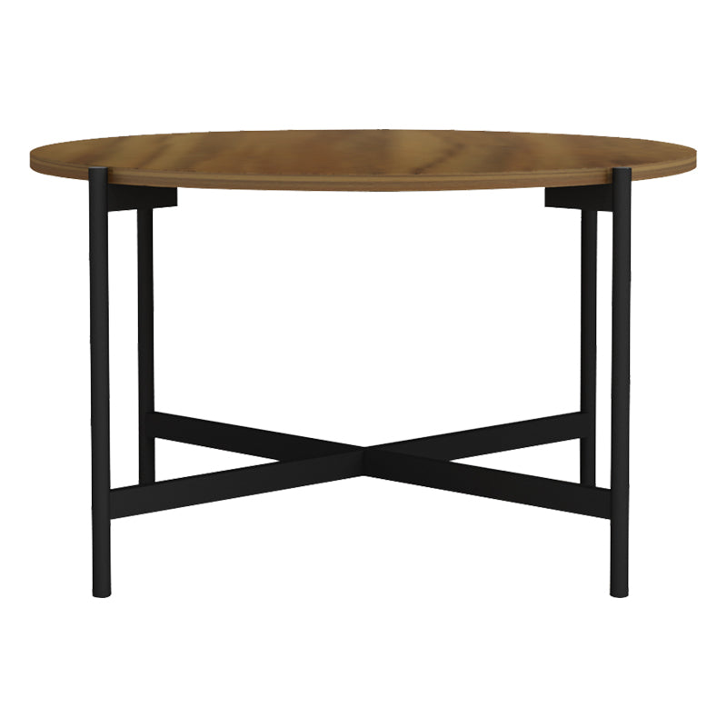 Coffee table Aisle pakoworld melamine walnut-black D80x45cm