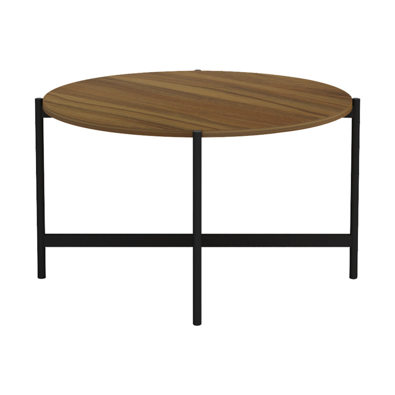 Coffee table Aisle pakoworld melamine walnut-black D80x45cm