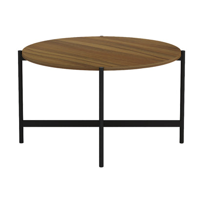 Coffee table Aisle pakoworld melamine walnut-black D80x45cm