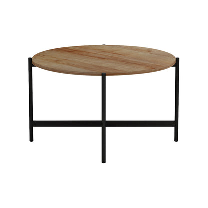 Coffee table Aisle pakoworld melamine natural-black D80x45cm