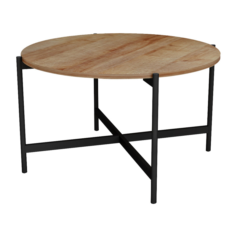 Coffee table Aisle pakoworld melamine natural-black D80x45cm