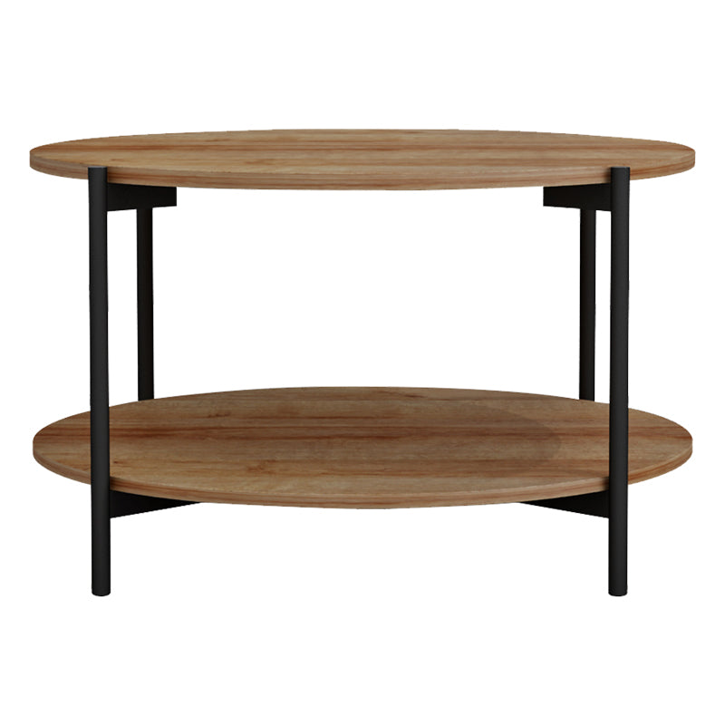 Coffee table Element pakoworld melamine natural-black D80x45cm