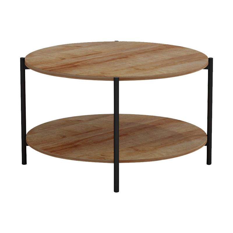 Coffee table Element pakoworld melamine natural-black D80x45cm