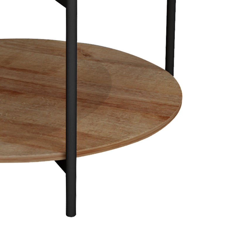 Coffee table Element pakoworld melamine natural-black D80x45cm