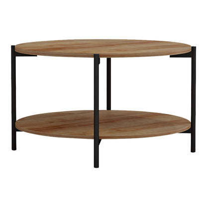 Coffee table Element pakoworld melamine natural-black D80x45cm