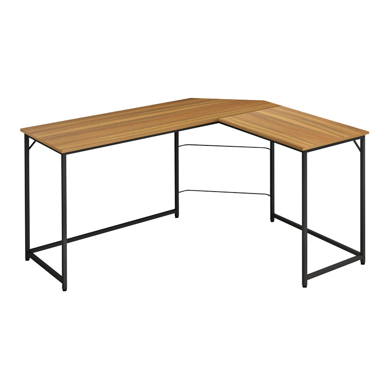 Right corner office desk Impetus pakoworld melamine walnut-black 150x120x75