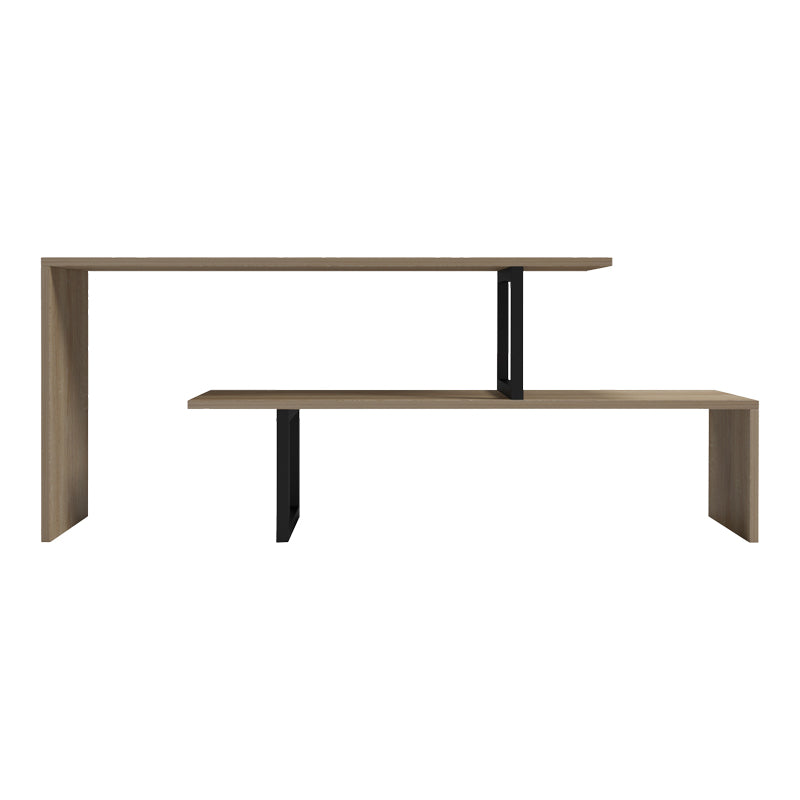Tv stand Lilant melamine board in sonoma color and black metal leg 160x30x45cm