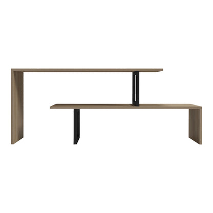 Tv stand Lilant melamine board in sonoma color and black metal leg 160x30x45cm