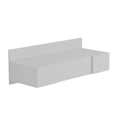Paltar wall-mounted bedroom toilet with mirror in white 100x39.1x33cm
