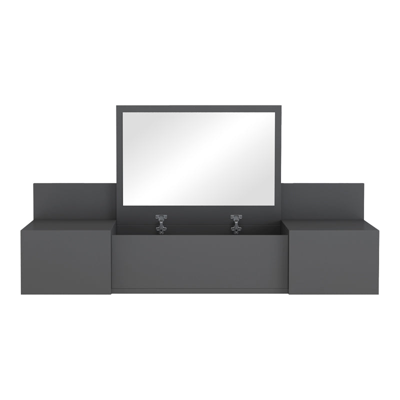 Dressing table Paltar pakoworld melamine in grey color 100x39.1x33cm