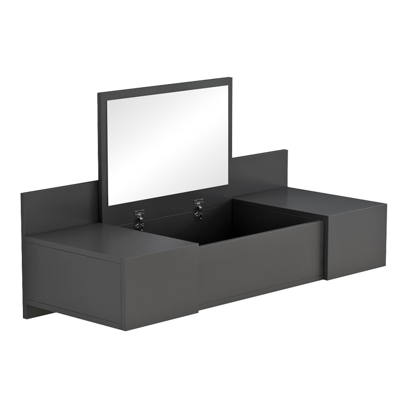 Dressing table Paltar pakoworld melamine in grey color 100x39.1x33cm