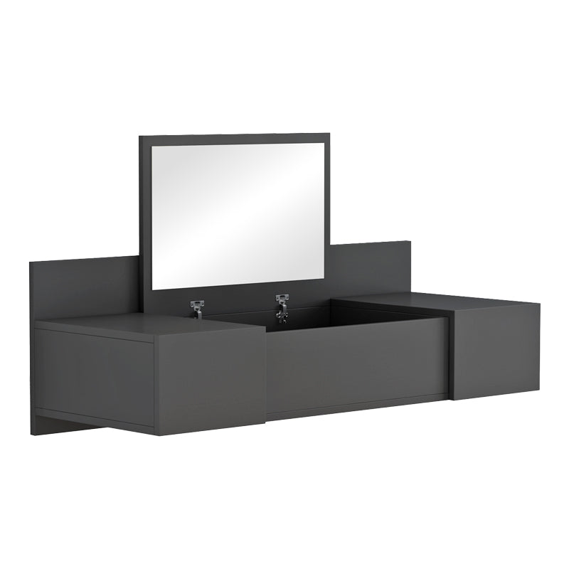 Dressing table Paltar pakoworld melamine in grey color 100x39.1x33cm