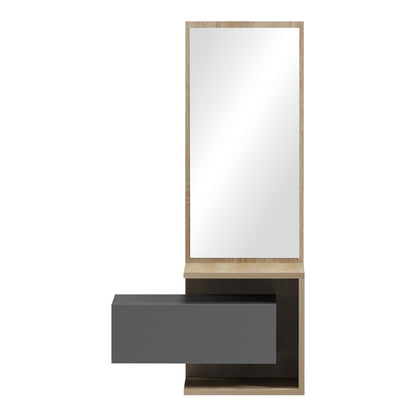 Dressing table Kendi pakoworld melamine in grey-cemente color 49.1x31.3x90cm