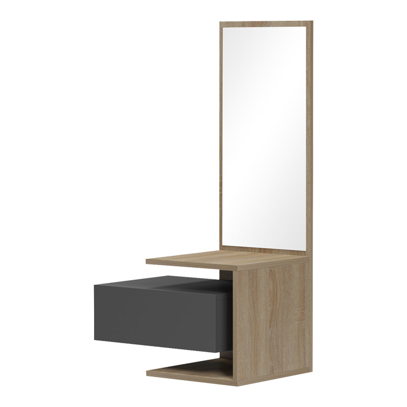 Dressing table Kendi pakoworld melamine in grey-cemente color 49.1x31.3x90cm