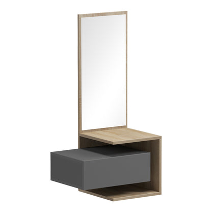 Dressing table Kendi pakoworld melamine in grey-cemente color 49.1x31.3x90cm