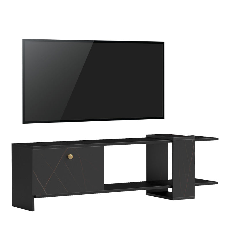 Standi TV cabinet in black-black marble shade 120x25x36.8cm