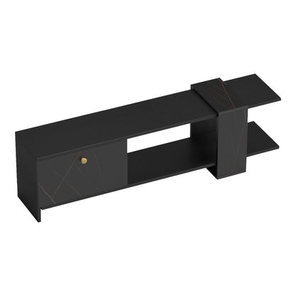 Standi TV cabinet in black-black marble shade 120x25x36.8cm