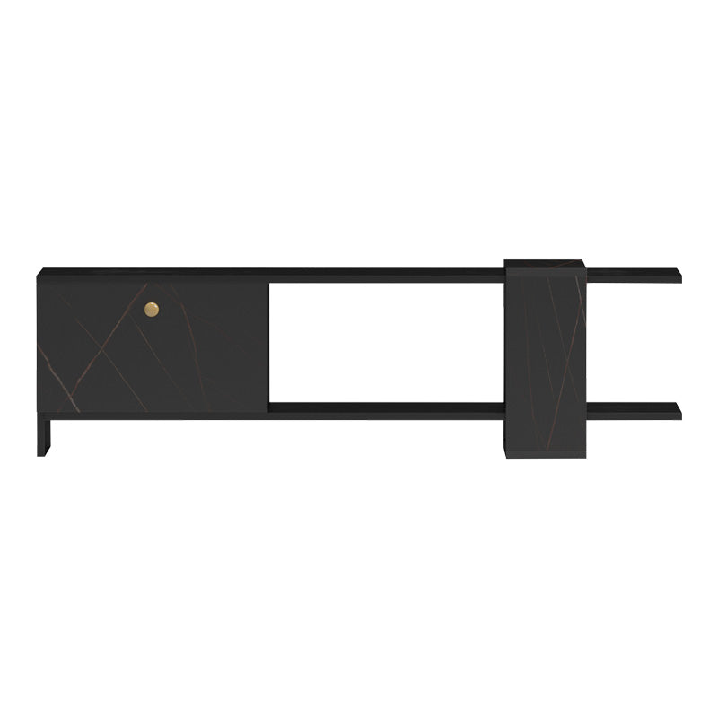Standi TV cabinet in black-black marble shade 120x25x36.8cm