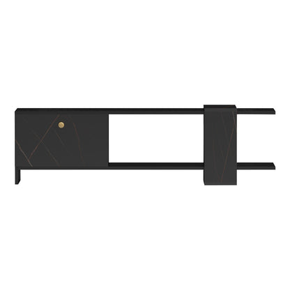 Standi TV cabinet in black-black marble shade 120x25x36.8cm