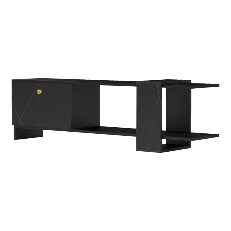 Standi TV cabinet in black-black marble shade 120x25x36.8cm