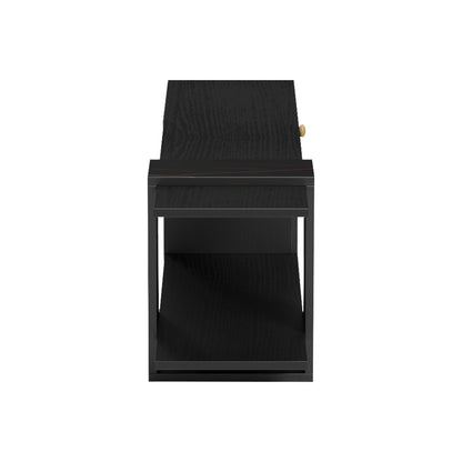 Standi TV cabinet in black-black marble shade 120x25x36.8cm