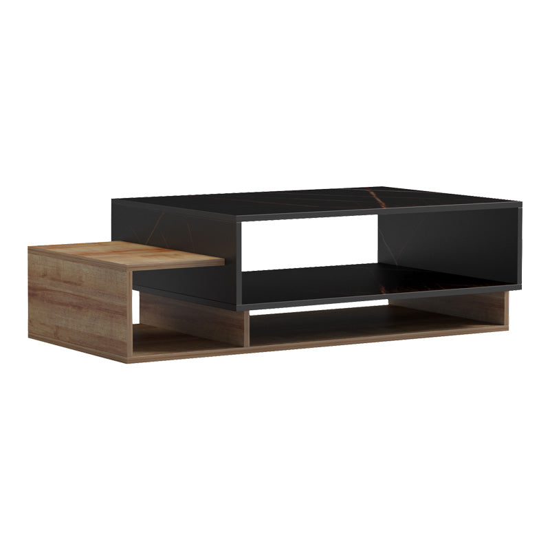 Dekost coffee table in oak-black marble shade 105x50x35cm