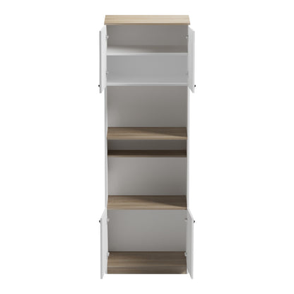 Rowan kitchen cabinet in white-sonoma shade 60x42x182cm