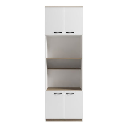 Rowan kitchen cabinet in white-sonoma shade 60x42x182cm