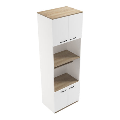 Rowan kitchen cabinet in white-sonoma shade 60x42x182cm