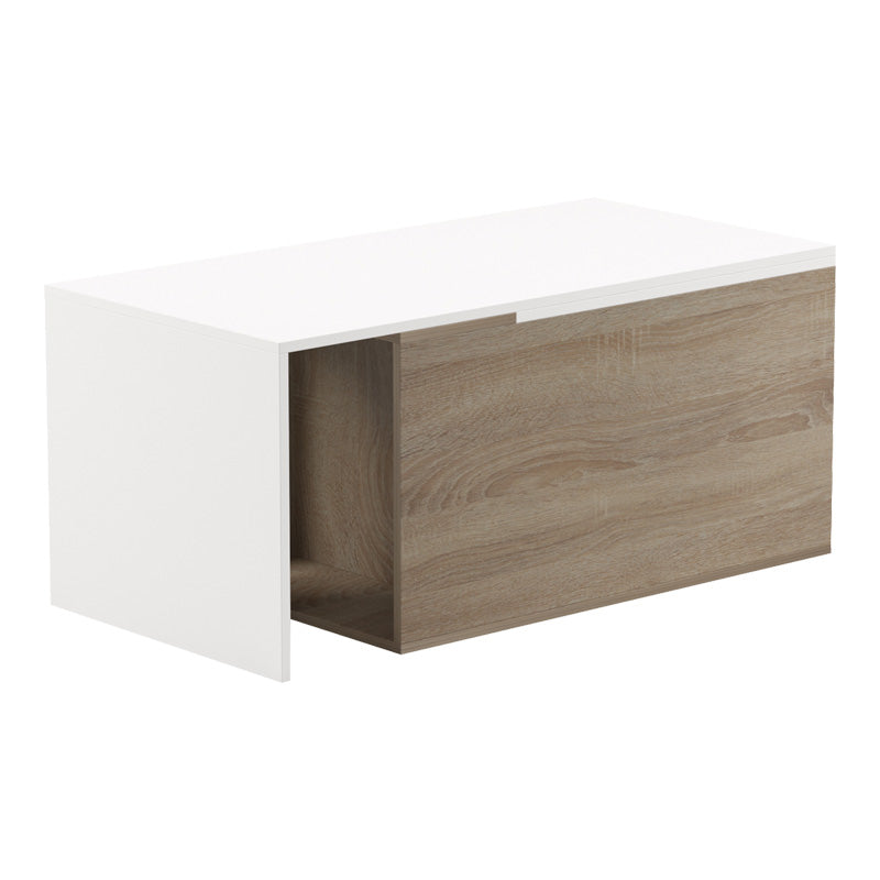 Extera extendable coffee table in white-sonoma shade 100-160x50x45cm