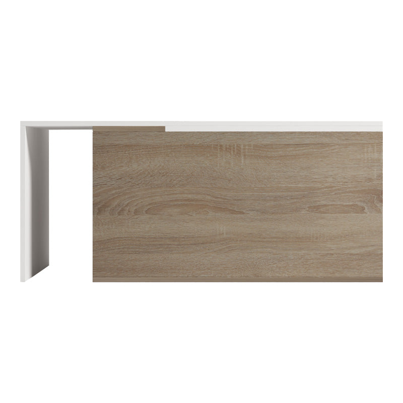 Extera extendable coffee table in white-sonoma shade 100-160x50x45cm