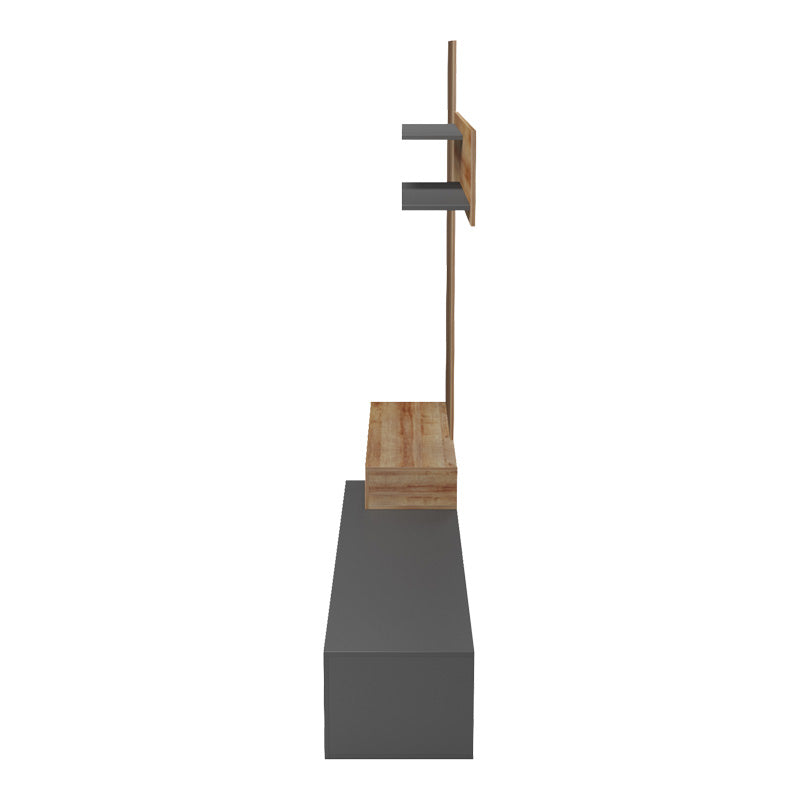 Litende living room set in anthracite-oak shade 249.4x42.2x199.5cm