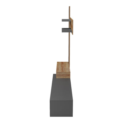 Litende living room set in anthracite-oak shade 249.4x42.2x199.5cm