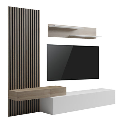Litende living room set in white-sonoma shade 249.4x42.2x199.5cm