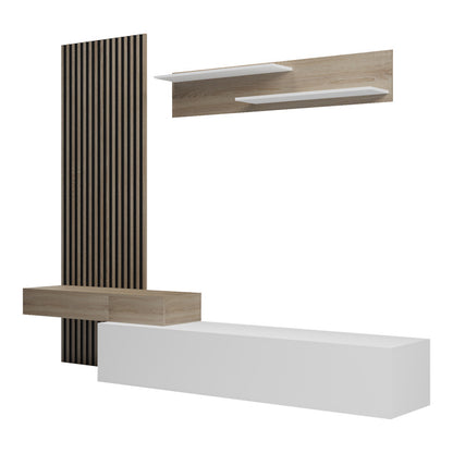 Litende living room set in white-sonoma shade 249.4x42.2x199.5cm