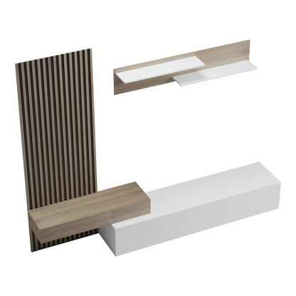 Litende living room set in white-sonoma shade 249.4x42.2x199.5cm