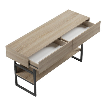 Console table Vien pakoworld in sonoma-black color 139x43x75.5cm
