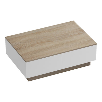 Coffee table Winey in sonoma-white color 90x60x31.5cm
