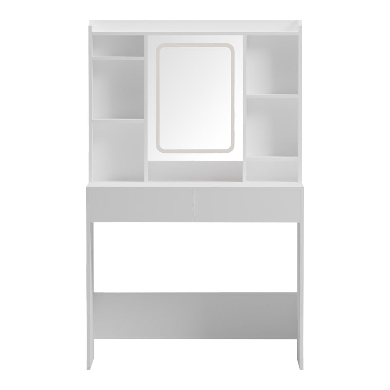 Dressing table Efilia with led in white color 90x40x145cm