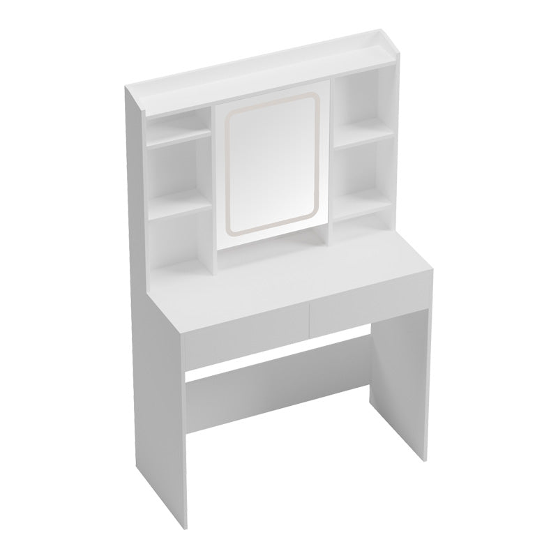 Dressing table Efilia with led in white color 90x40x145cm